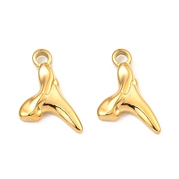 Honeyhandy 304 Stainless Steel Pendants. Irregular Geometric Shape Charm, Real 18K Gold Plated, 17.5x10x3mm, Hole: 2mm