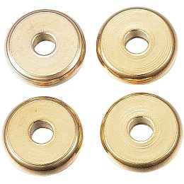 UNICRAFTALE 100pcs Stainless Steel Bead Donut Shape Spacer Charms Golden Color Loose Beads for Bracelet Necklace DIY Craft 10x2.5mm, Hole 3mm