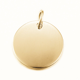 Honeyhandy Smooth Surface 304 Stainless Steel Pendants, Flat Round, Stamping Blank Tags, Golden, 20x1.5mm, Hole: 4mm