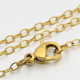 Honeyhandy 304 Stainless Steel Cable Chain Necklaces, with Lobster Claw Clasps, Golden, 23.5 inch(59.7cm), 3x2.3mm