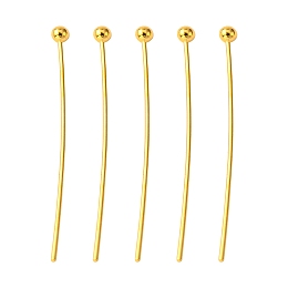 Honeyhandy Brass Ball Head pins, Cadmium Free & Lead Free, Golden, 25x0.5mm, 24 Gauge, Head: 2mm, about 781pcs/50g