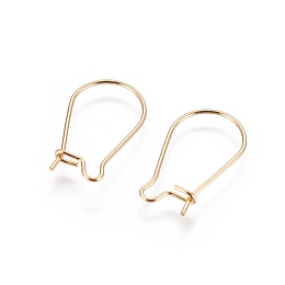 Honeyhandy 304 Stainless Steel Hoop Earring Finding, Golden, 21 Gauge, 20x12mm, Pin: 0.7mm