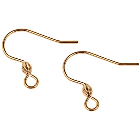 UNICRAFTALE 20pcs Golden Earring Hooks Stainless Steel Ear Wire with Loop Fish Ear Wire for Drop Earrings Jewelry Making 18x16x0.8mm, Hole 2.5mm