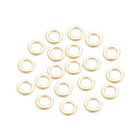 ARRICRAFT Brass Bead Spacers, Real Gold Plated, 5x1mm, Hole: 3mm