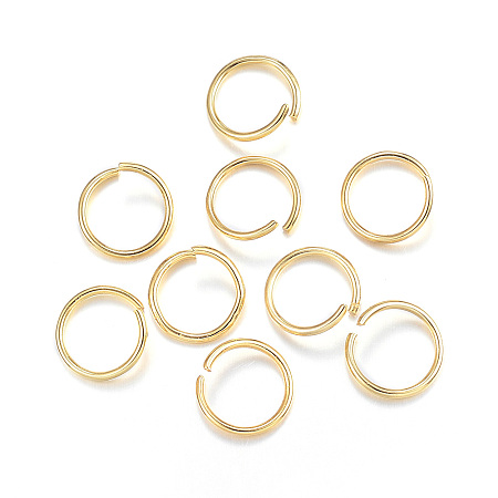 Honeyhandy 304 Stainless Steel Jump Rings, Open Jump Rings, Golden, 18 Gauge, 10x1mm