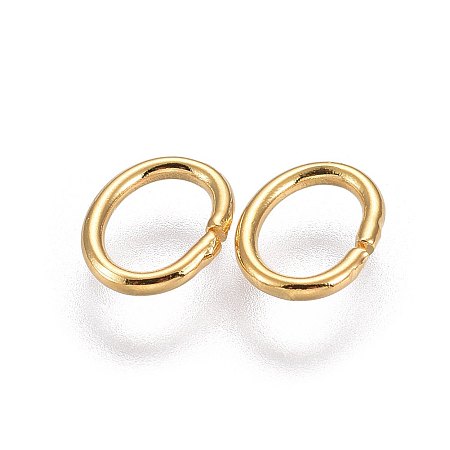 Honeyhandy 304 Stainless Steel Open Jump Rings, Oval, Golden, 7.5x5.7x5.6x0.9mm
