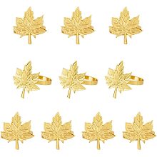 HOBBIESAY 10Pcs Maple Leaf Napkin Holders Vintage Alloy Napkin Holder Buckles Autumn Theme Table Buckles Decorations Farmhouse Style Napkin Holder Adornment for Wedding Party Dining Table