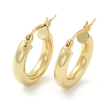 Honeyhandy Rack Plating Brass Hoop Earrings, Long-Lasting Plated, Cadmium Free & Lead Free, Real 18K Gold Plated, 21x20x4mm