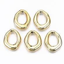 Honeyhandy CCB Plastic Linkings Rings, Ring, Golden, 32x25x7mm, Inner Diameter: 20x13mm