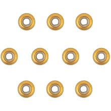 UNICRAFTALE 10pcs 304 Stainless Steel Beads with Plastic Golden Slider Beads Stopper Beads 3mm Hole Rondelle Beads Loose Beads for DIY Bracelet Jewelry Making 9x4.5mm