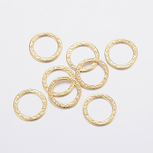 Honeyhandy 304 Stainless Steel Linking Rings, Bumpy, Golden, 15x0.8mm, Inner Diameter: 11mm