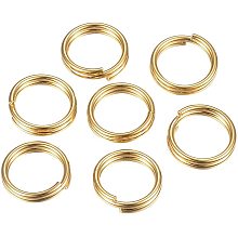 UNICRAFTALE 20pcs Stainless Steel Split Rings Double Loop Jump Ring Golden Key Ring for Bracelets Necklaces Jewelry Making