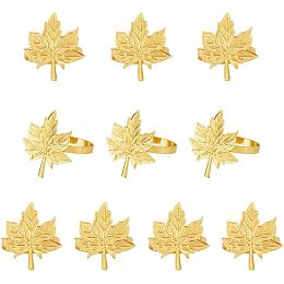 HOBBIESAY 10Pcs Maple Leaf Napkin Holders Vintage Alloy Napkin Holder Buckles Autumn Theme Table Buckles Decorations Farmhouse Style Napkin Holder Adornment for Wedding Party Dining Table