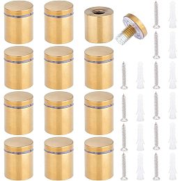 UNICRAFTALE 12 Sets Glass Standoff Screws 304 Stainless Steel Standoff Mounting Screws 30x25mm Wall Sign Standoff Mounting Hardware for Hanging Picture Frame Glass Posters Mirrors