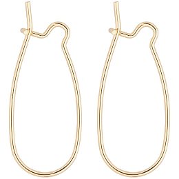 BENECREAT 30PCS 18K Gold Plated Kidney Earring Hooks Kidney Ear Wires for DIY Jewelry Making