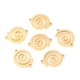 Honeyhandy Stainless Steel Links Connectors, Vortex, Golden, 15x11x1.1mm, Hole: 1mm