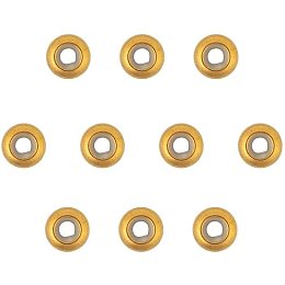 UNICRAFTALE 10pcs 304 Stainless Steel Beads with Plastic Golden Slider Beads Stopper Beads 3mm Hole Rondelle Beads Loose Beads for DIY Bracelet Jewelry Making 9x4.5mm