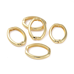 Honeyhandy Brass Shortener Clasps, Twister Clasps, Long-Lasting Plated, Oval Ring, Real 18K Gold Plated, 27x20x4mm