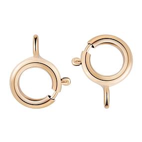 BENECREAT 20 PCS 14K Gold Filled Spring Ring Clasps for Necklace & Bracelet DIY Making (8mm x 6mm x 1mm)