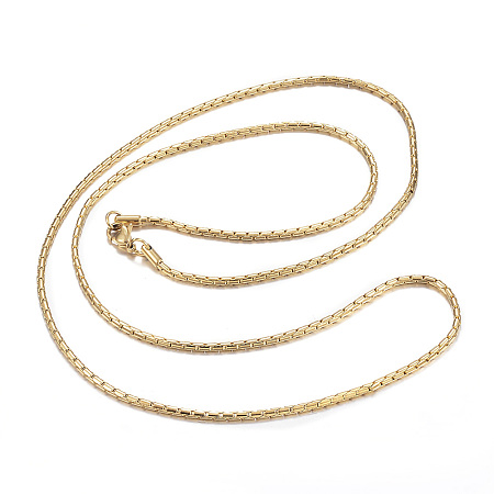 Honeyhandy 304 Stainless Steel Necklaces, Coreana Chains Necklaces, Golden, 29.53 inch(75cm)