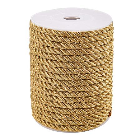 PandaHall Elite 5mm/ 18 Yards Twisted Cord Rope Nylon Twisted Cord Trim Thread String for Home Décor Curtain Tieback, Honor Cord (Dark Khaki)