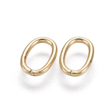 Honeyhandy 304 Stainless Steel Open Jump Rings, Oval, Golden, 10x6.5x1.1mm