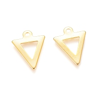 Honeyhandy 304 Stainless Steel Charms, Triangle, Golden, 12x9.5x0.5mm, Hole: 1mm