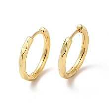 Honeyhandy Rack Plating Brass Hinged Hoop Earrings for Women, Cadmium Free & Nickel Free & Lead Free, Real 18K Gold Plated, 18x19x3mm, Pin: 0.7mm