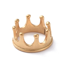 Honeyhandy 304 Stainless Steel Charms, Crown, Golden, 12x6mm, Inner diameter: 10mm