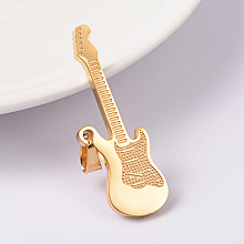 Honeyhandy Ion Plating(IP) 304 Stainless Steel Pendants, Bass, Golden, 40x14x2mm, Hole: 6x4mm