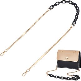 WADORN Acrylic Purse Chain Strap, 46.85 Inch Handbag Shoulder Chain Replacement Crossbody Bag Chain Strap with Swivel Clasps for Clutches Satchel Messenger Bag, Gold