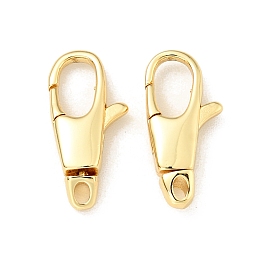 Honeyhandy Brass Swivel Lobster Claw Clasps, for Jewelry Making Findings, Cadmium Free & Lead Free, Long-Lasting Plated, Real 18K Gold Plated, 14.5x7x3mm, Hole: 1.2mm