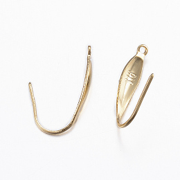 Honeyhandy 316 Surgical Stainless Steel Earring Hooks, with Vertical Loop, Golden, 20x4.5x1mm, Hole: 1.5mm, pin: 0.8mm