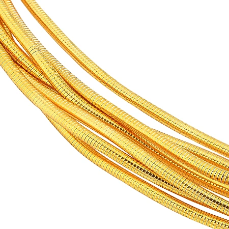 BENECREAT 18 Gauge French Bullion Wire Gold Bright Soft Rround Copper French Metalic Wire with Storage Box for Embroidery Beading and Clothes Decoration