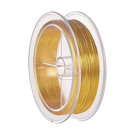 BENECREAT 24-Gauge (196-Feet/66-Yard) Large Spool Tarnish Resistant Gold Wire with Dust Cover and Cartons