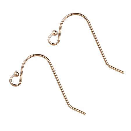 BENECREAT 3 Pairs 14K Gold Filled Earring Hooks Ball End Earring Wires Dangle Earring Findings for DIY Jewelry Making - 22x12mm