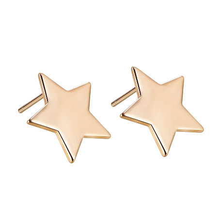 BENECREAT 6 PCS  Gold Plated Earring Studs Earring Posts Star Studs for DIY Making Findings