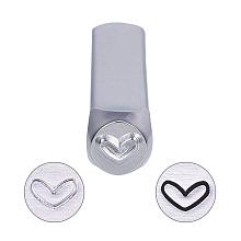 BENECREAT 6mm 1/4" Heart Design Stamps, Metal Punch Stamp Stamping Tool - Electroplated Hard Carbon Steel Tools to Stamp/Punch Metal, Jewelry, Leather, Wood