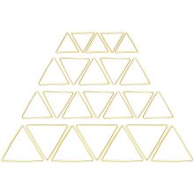 SUNNYCLUE 1 Box 60Pcs 3 Sizes Triangle Linking Rings Earrings Beading Hoop Brass Metal Open Bezels Frame Charms for Earring Findings Crafts Jewelry Making Supplies, Golden