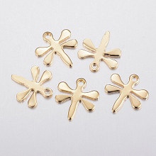 Honeyhandy 304 Stainless Steel Charms, Dragonfly, Golden, 12x11x0.8mm, Hole: 1.2mm