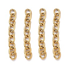 Honeyhandy 201 Stainless Steel Chain Extender, Cable Chain, Golden, 49~50.5mm