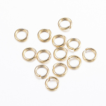 Honeyhandy 304 Stainless Steel Jump Rings, Open Jump Rings, Golden, 21 Gauge, 4.5x0.7mm, Inner Diameter: 3.1mm