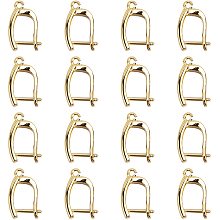 PandaHall Elite 10 Pairs (20Pcs) 18K Gold Plated Leverback Earring Hooks Brass Hoop Earring Findings for Earring Making