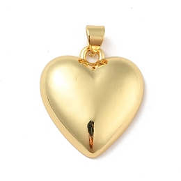 Honeyhandy Brass Charms, Cadmium Free & Lead Free, Long-Lasting Plated, Heart, Real 18K Gold Plated, 22x20x4.5mm, Hole: 3.5x4mm