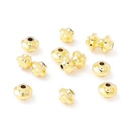 Honeyhandy Brass Beads, Long-Lasting Plated, Lantern Shaped, Real 18K Gold Plated, 4x3mm, Hole: 1mm