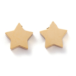 Honeyhandy Ion Plating(IP) 304 Stainless Steel Charms, Star, Golden, 9.5x9.5x3mm, Hole: 1.8mm