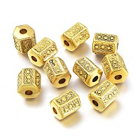 CCB Plastic Beads, Hexagon, Antique Golden, 10~11x12mm, Hole: 3.5mm