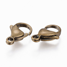 Honeyhandy 304 Stainless Steel Lobster Claw Clasps, Antique Bronze, 10x7x3.5mm, Hole: 1.2mm