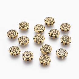 Honeyhandy CCB Plastic Beads, Cross, Antique Golden, 10x10x4mm, Hole: 1.5mm