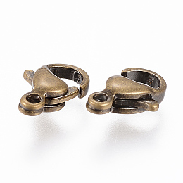 Honeyhandy 304 Stainless Steel Lobster Claw Clasps, Antique Bronze, 12x7.5x3.5mm, Hole: 1.5mm